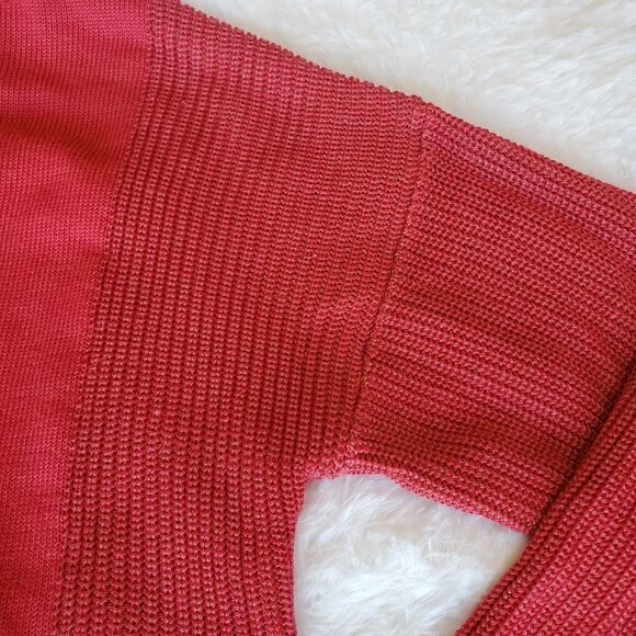 Soft Surroundings Knit Sweater Womens Size PM Petite Large Red Lightweight Tunic - Picture 2 of 9